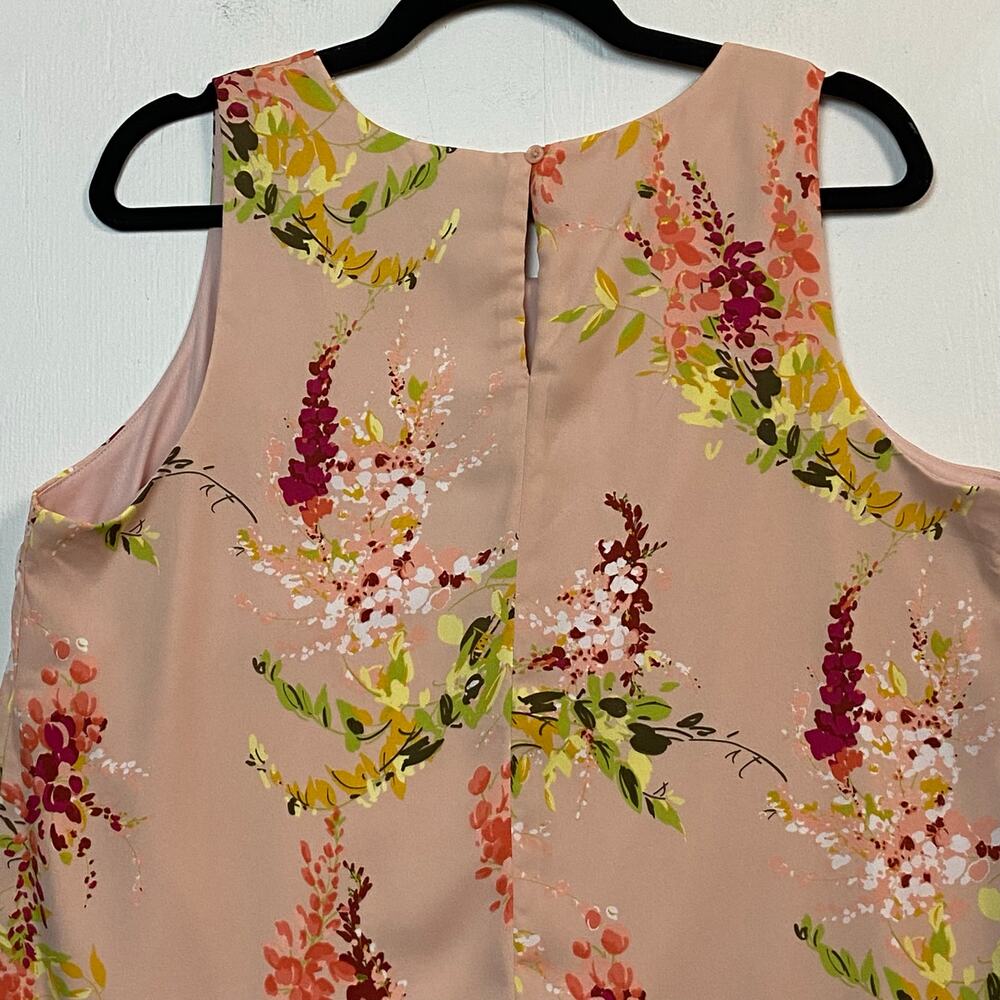 Worthington Women's Georgette Sleeveless Top Rose Smoke Floral Size Large NEW - Picture 7 of 15